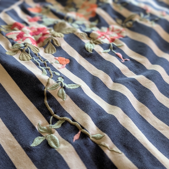 Anthropologie Aratta Silent Journey Crafted Embroidered Oversized Jacket Stripes - Picture 16 of 16